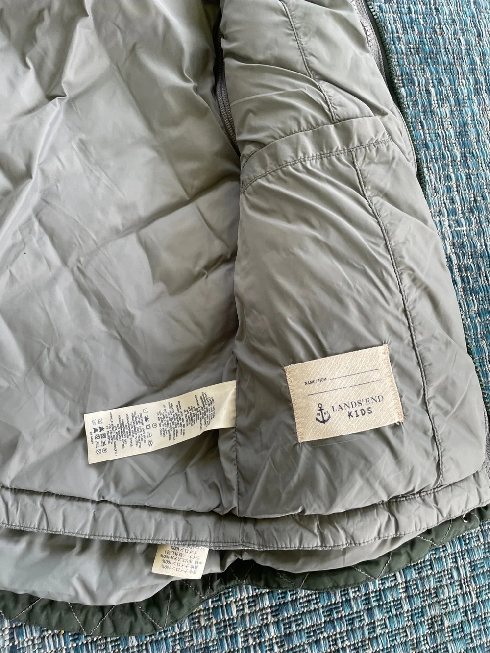 Lands' End Olive 4-in-1 Puffer Jacket